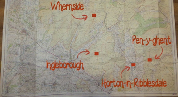 Pen-y-ghent-whernside-ingleborough-on-OS-map