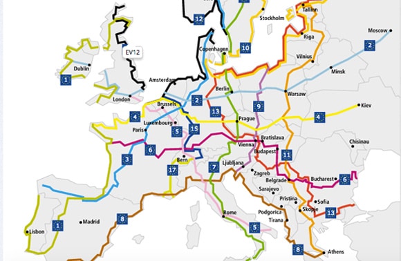 Eurovelo cycle network