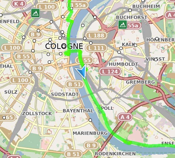 GPS and GPX route of Eurovelo 3