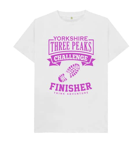 Yorkshire Three Peaks T-shirt Pink