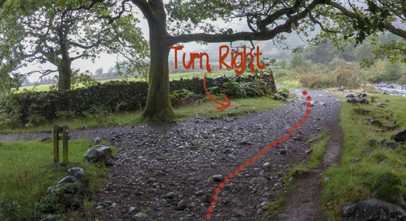 Right turn near Wasdale Car Park