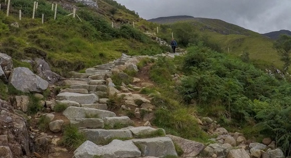 Steps leading up Ben Nevis