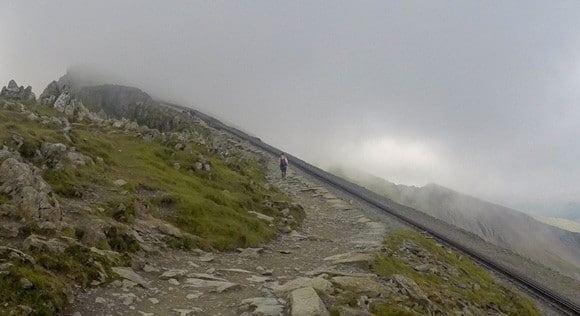 Train track near Snowdon summit