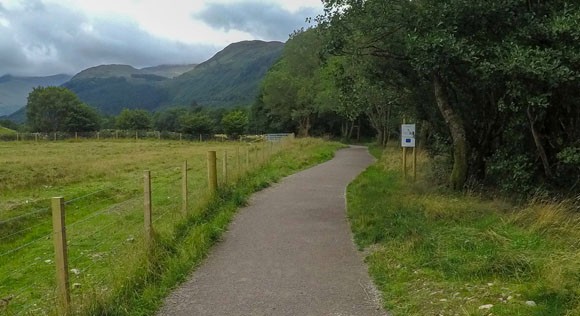 first path behind Ben Nevis Visitor Centre