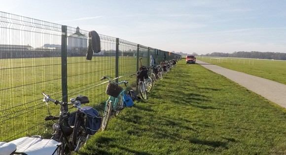 Bikes at York Park Run finish line