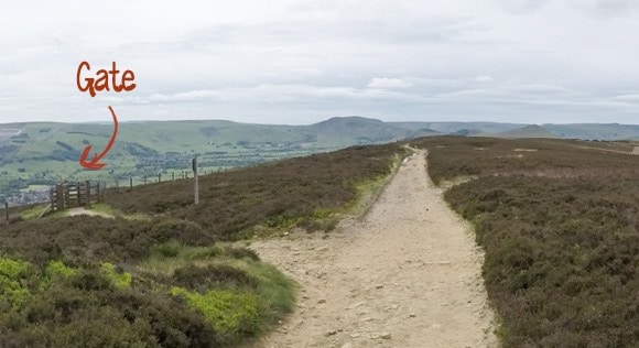 Gate leading away from Win Hill