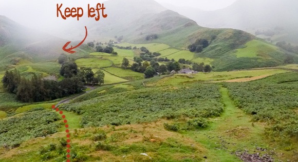 Keep left coming down Hallin Fell