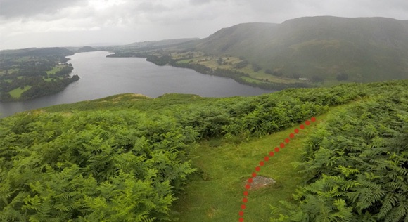 Keep right down Hallin Fell route