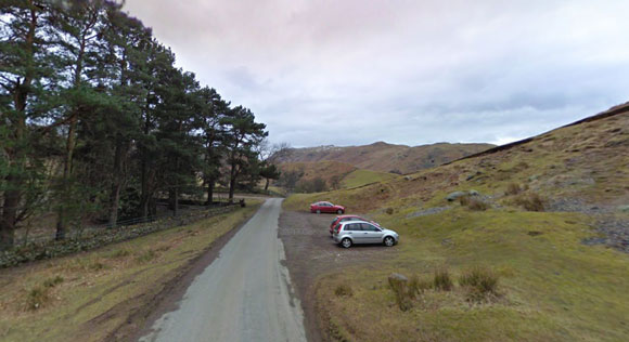 Parking at Hallin Fell near St Peters Church