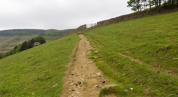 Steep incline at start of Edale Skyline Challenge