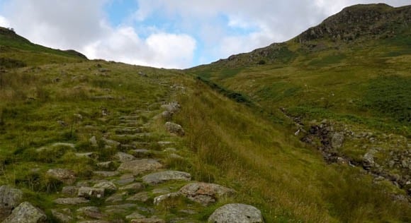 Steep path up Helvellyn