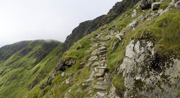 Steps towards the top of Helvellyn