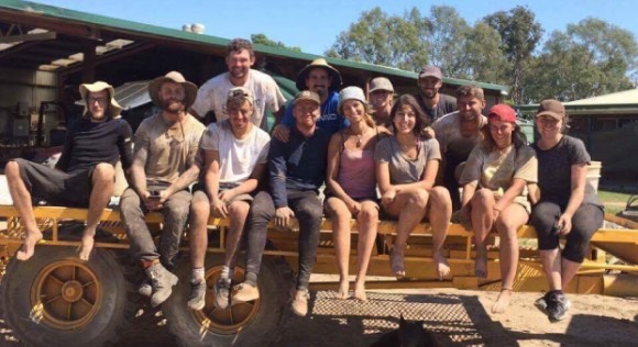 Group photo on farm