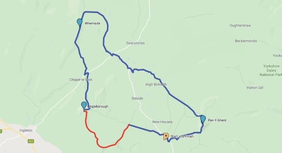 wrong way for Yorkshire Three Peaks