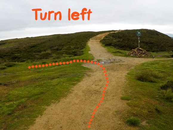 Left turn towards stanage edge