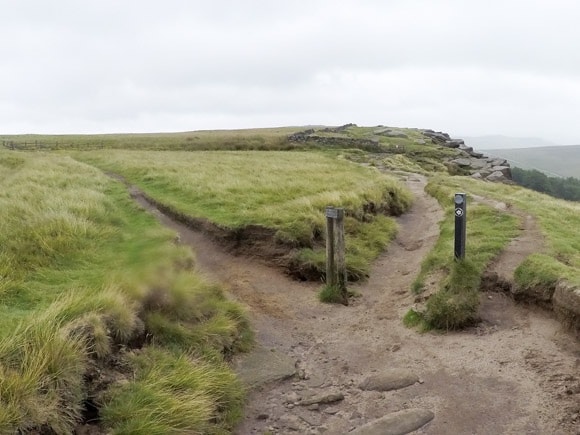 keep right at the two wooden posts