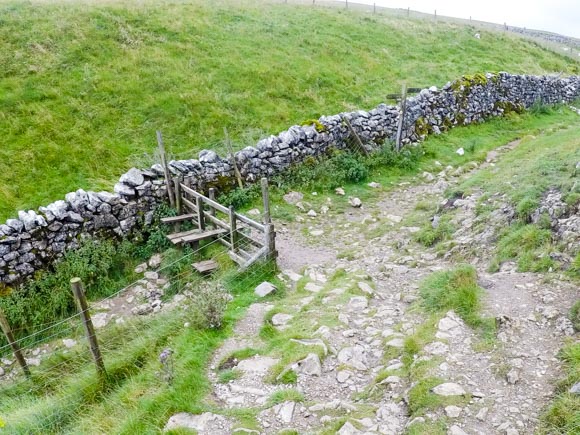 Left turn over stile