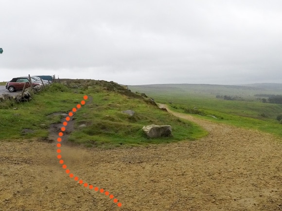 Path to Upper Burbage edge